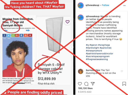 Fact Check: Wayfair was sex trafficking children.