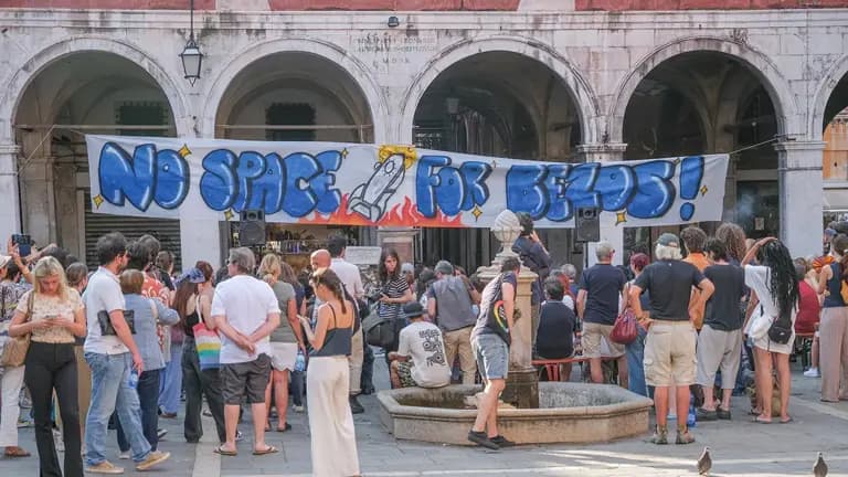 Fact Check: Local activists claim Bezos wedding turns Venice into a private amusement park.