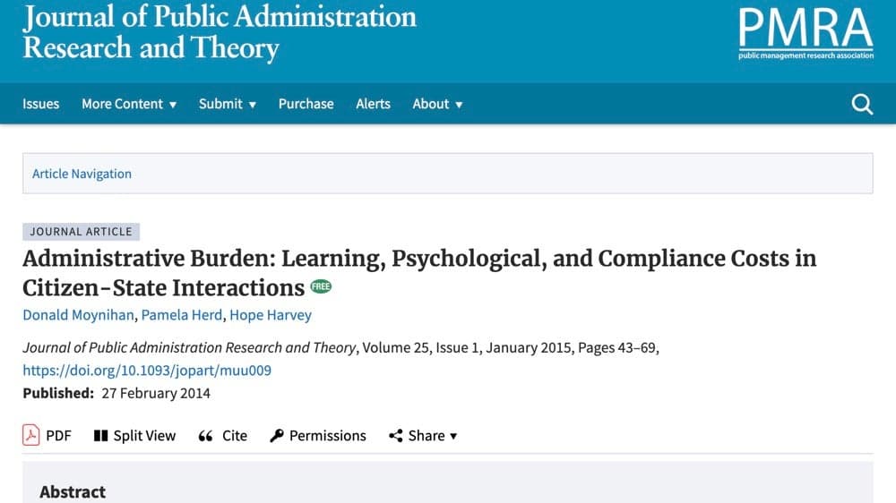 Fact Check: Administrative burdens are deliberately designed to discourage participation!