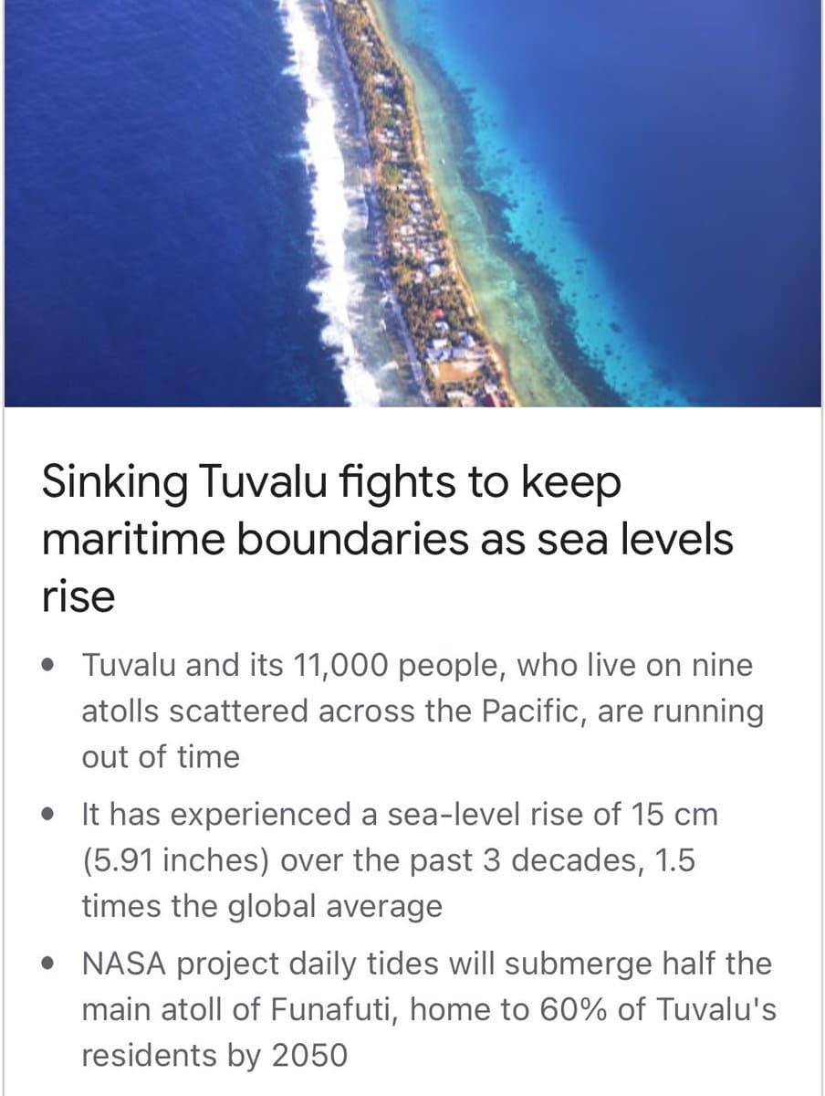 Fact Check: Tuvalu's sea level rise is 1.5 times the global average.