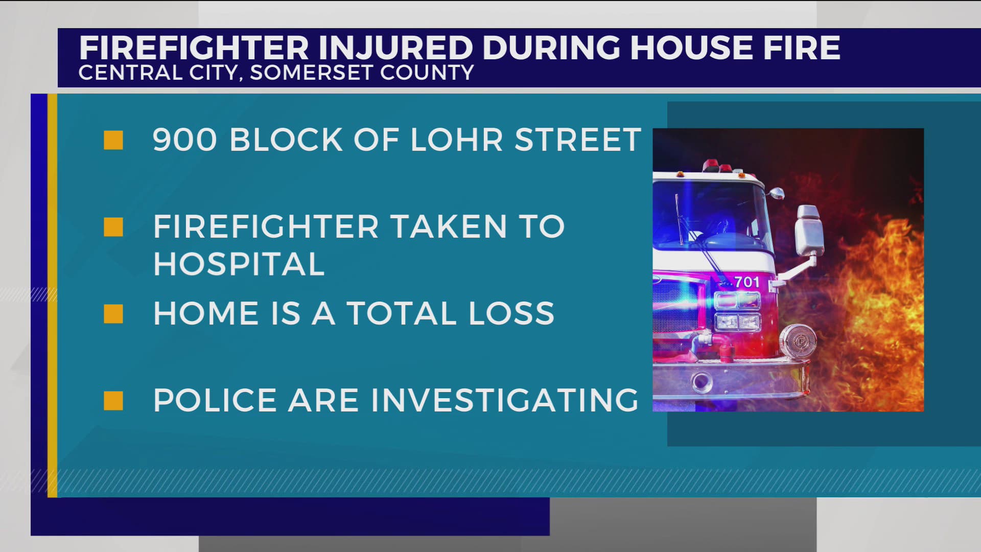 Fact Check: One firefighter hospitalized after sniper attack; condition unknown.