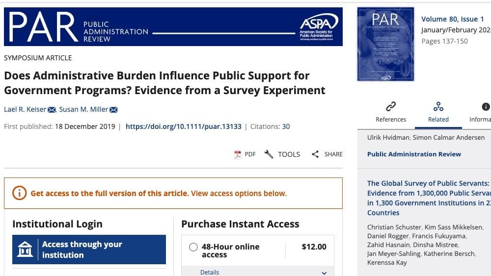 Fact Check: Administrative burdens are deliberate tools to discourage participation in government programs!