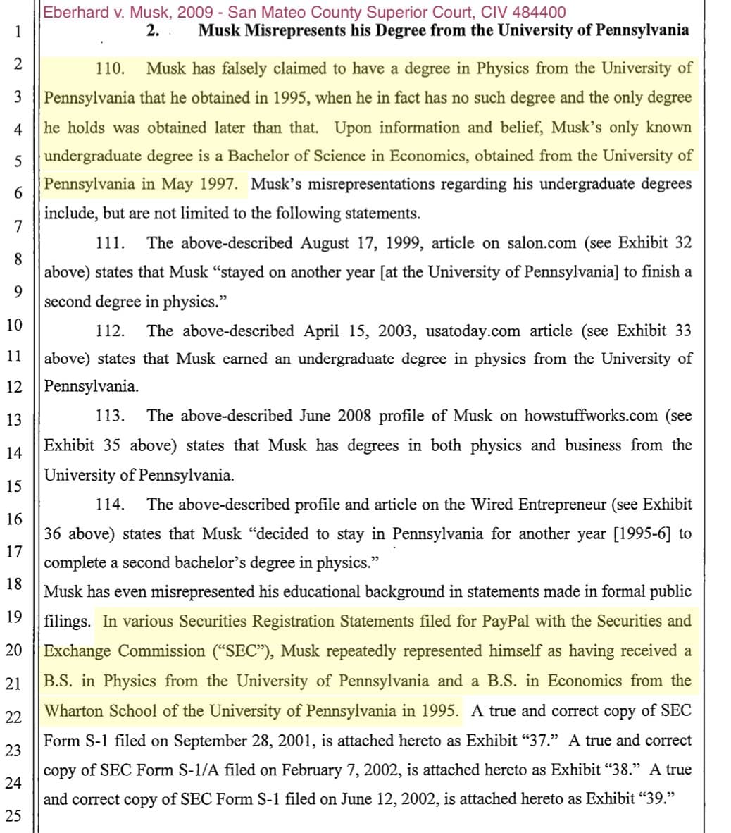 Fact Check: Musk has a phd