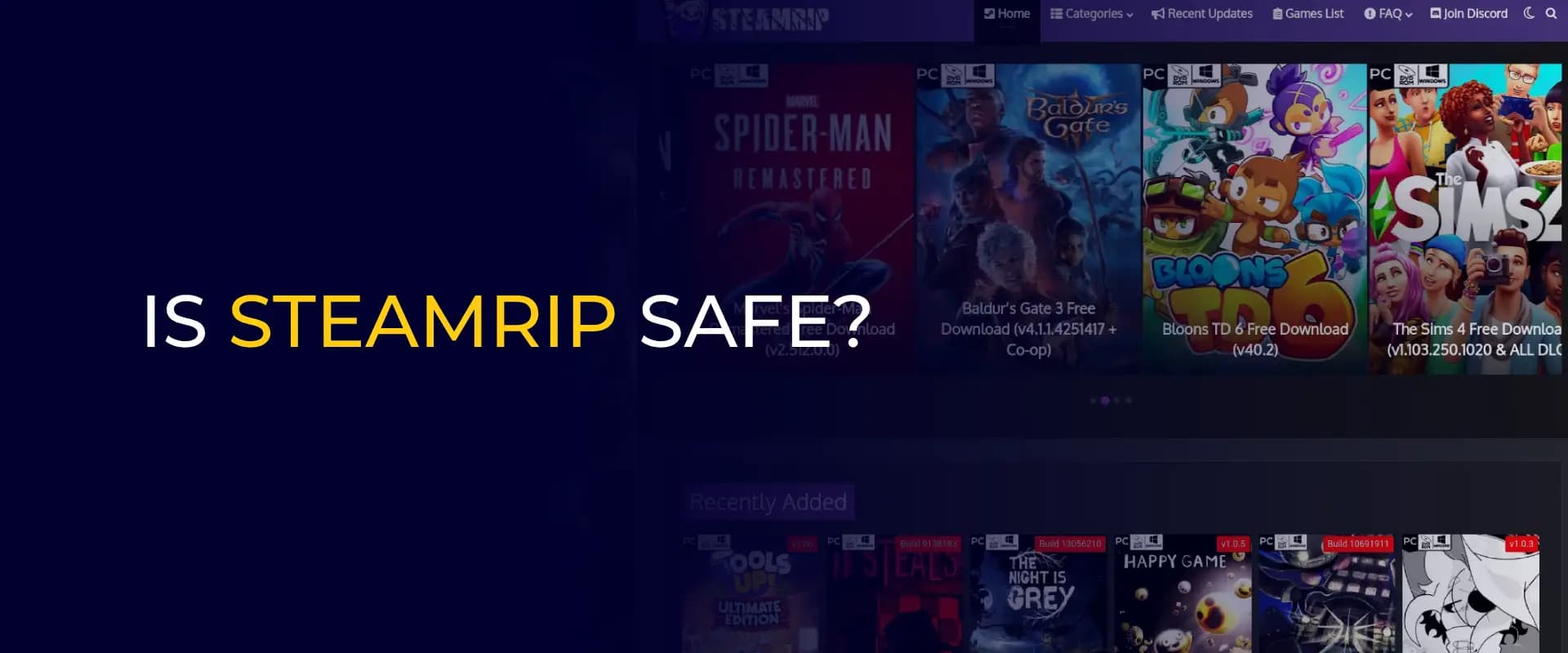 Fact Check: Is SteamRip safe Reddit?