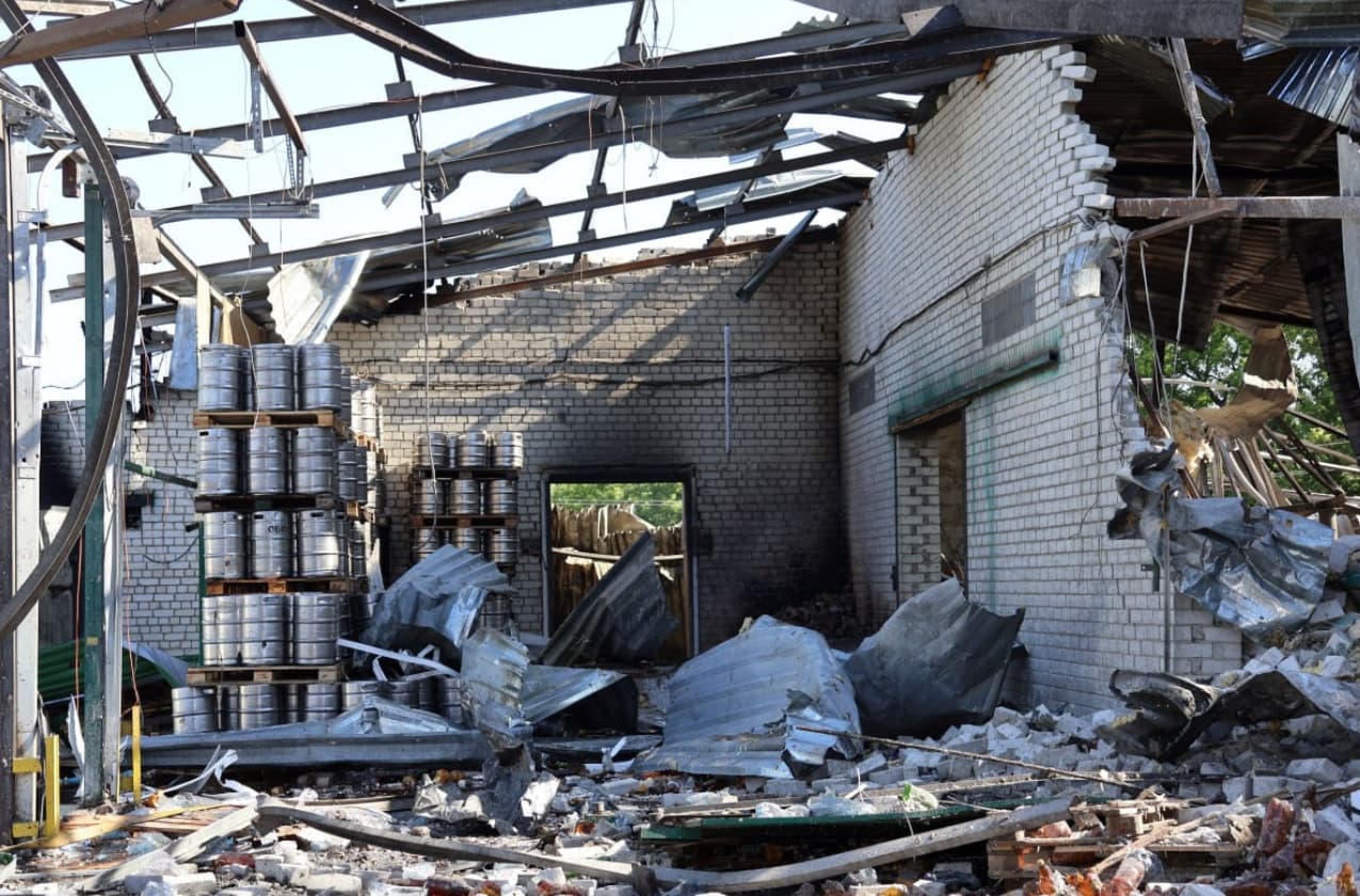 Fact Check: Russian drones damaged food storage in Derhachi, impacting local supplies.