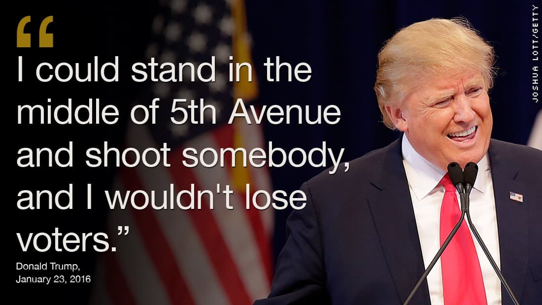 Fact Check: Trump has made statements in the past on how he could just shoot anyone in the streets