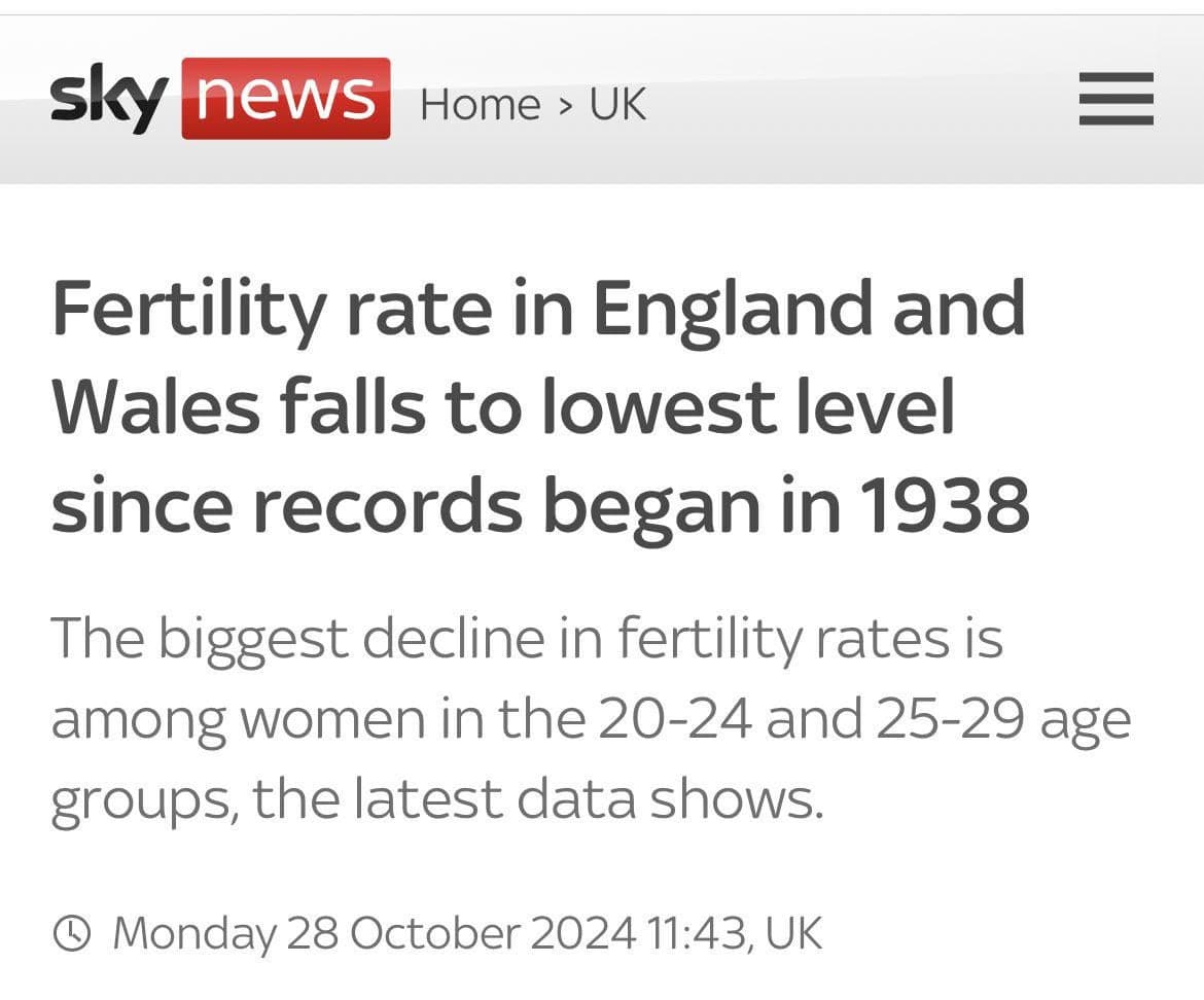 Fact Check: The fertility rate in England and Wales is 1.44 children per woman.
