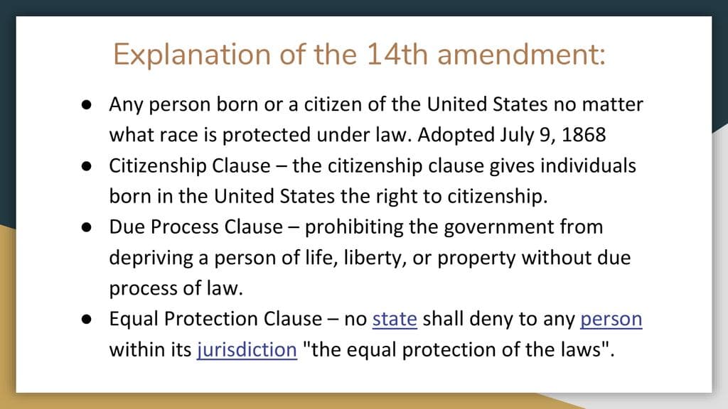 Fact Check: The 14th Amendment grants citizenship to individuals born in the U.S.