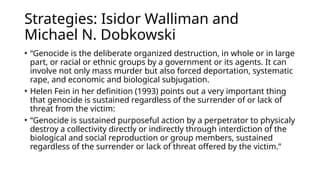 Fact Check: Genocide is defined as the deliberate and systematic destruction of a racial, ethnic, national, or religious group.