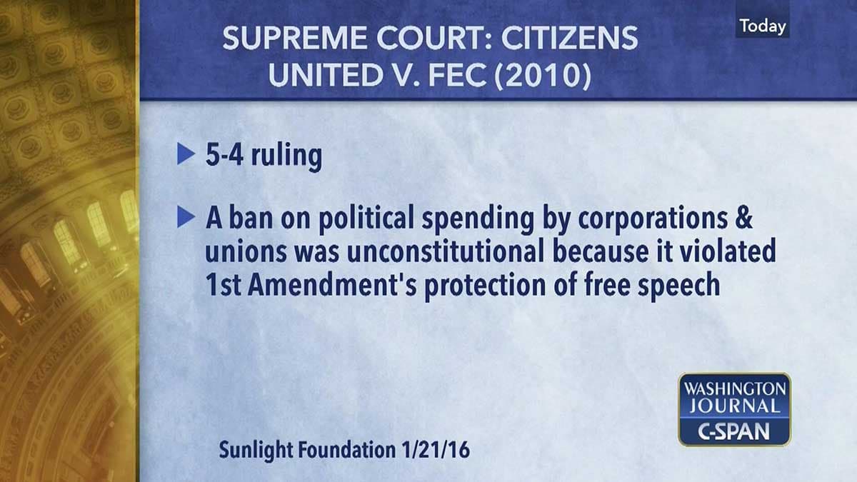 Fact Check: The Supreme Court's Citizens United decision allowed unlimited corporate spending in elections.