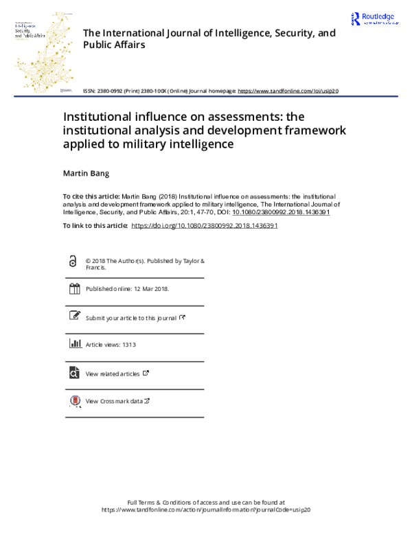 Fact Check: U.S. intelligence assessments can influence military decisions.