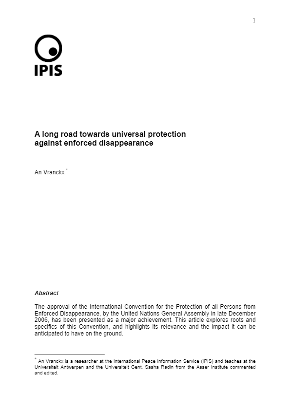 Fact Check: The U.N. Declaration on the Protection of All Persons from Enforced Disappearance exists.
