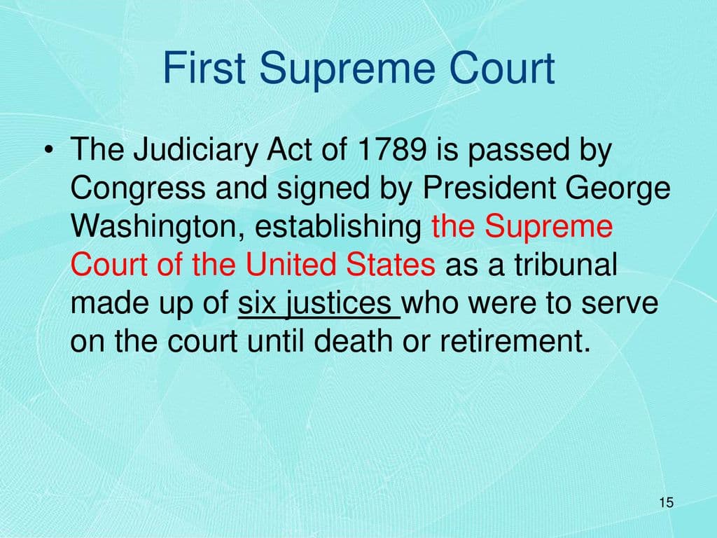 Fact Check: The U.S. Supreme Court was established in 1789.