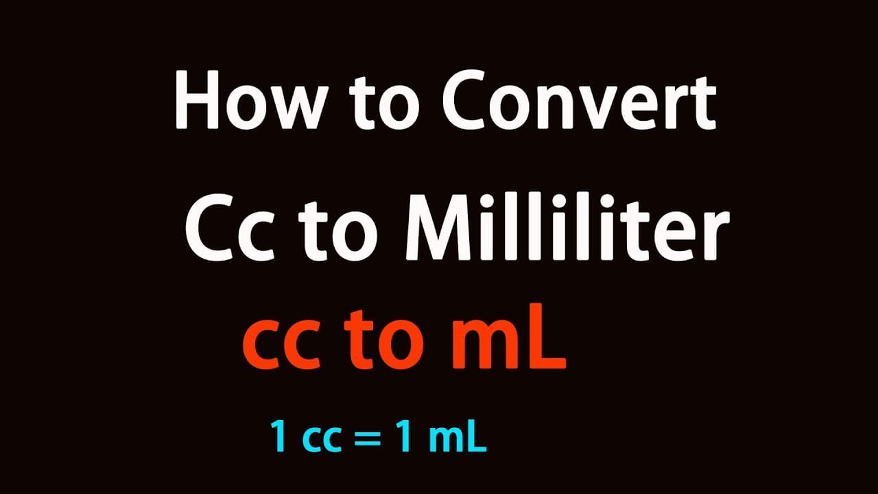 Fact Check: Is ccs and milliliters the same?