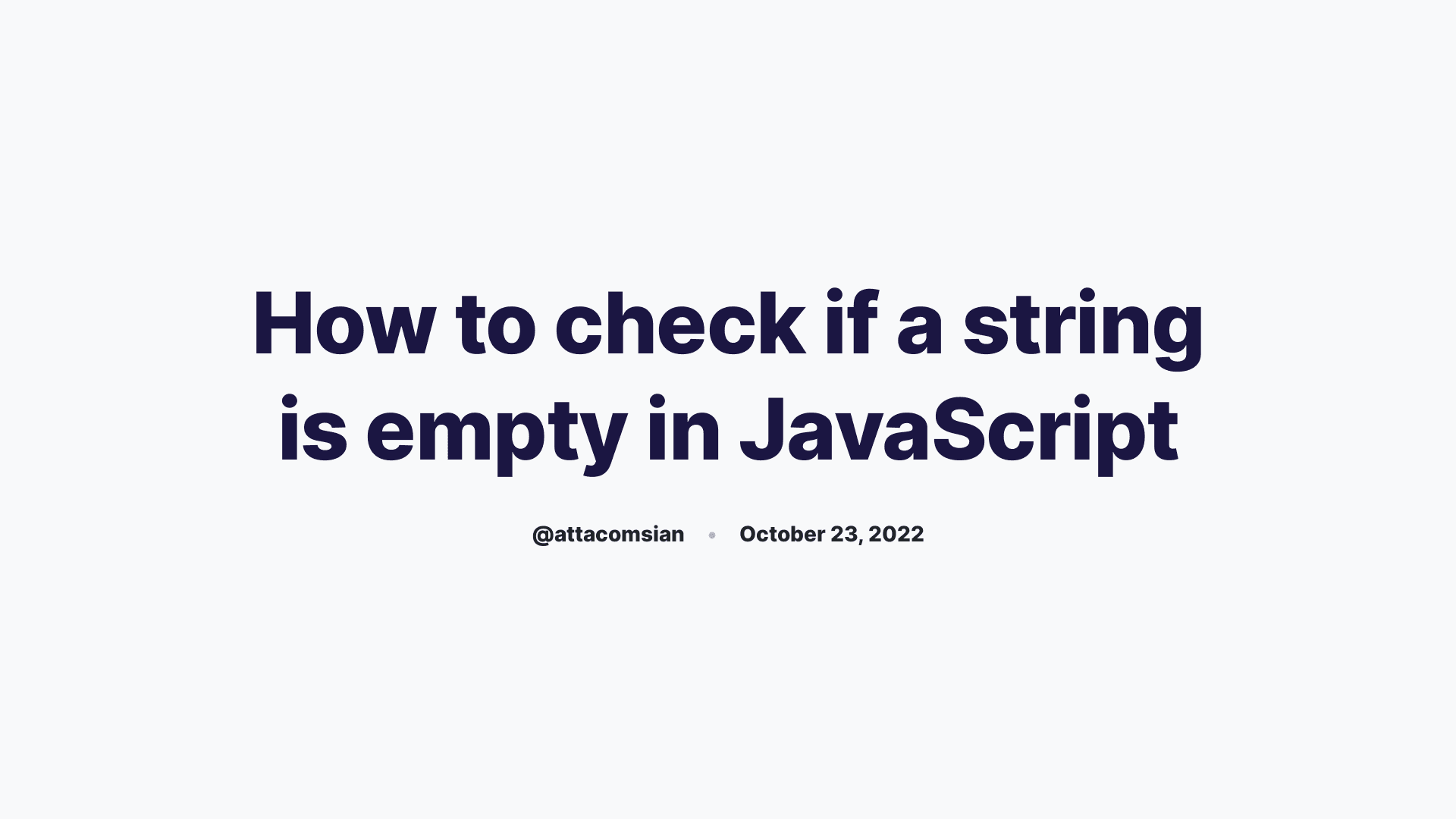 Fact Check: Is empty JavaScript?