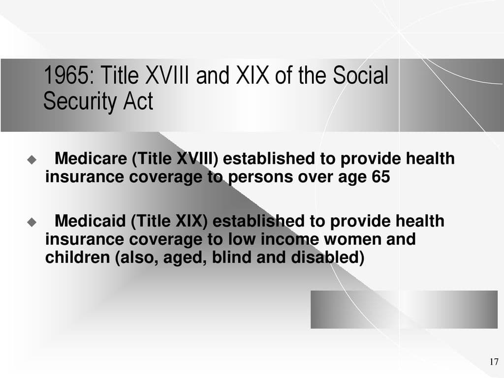 Fact Check: Medicaid was established in the United States in 1965.