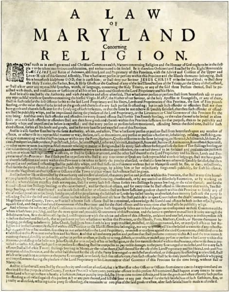 Fact Check: Maryland was founded on principles of religious liberty and tolerance.