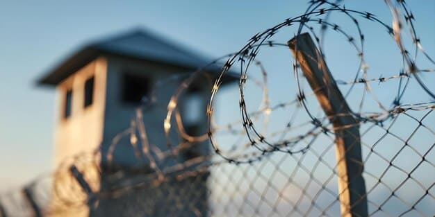 Fact Check: Barbed wire is commonly used for security in detention facilities.
