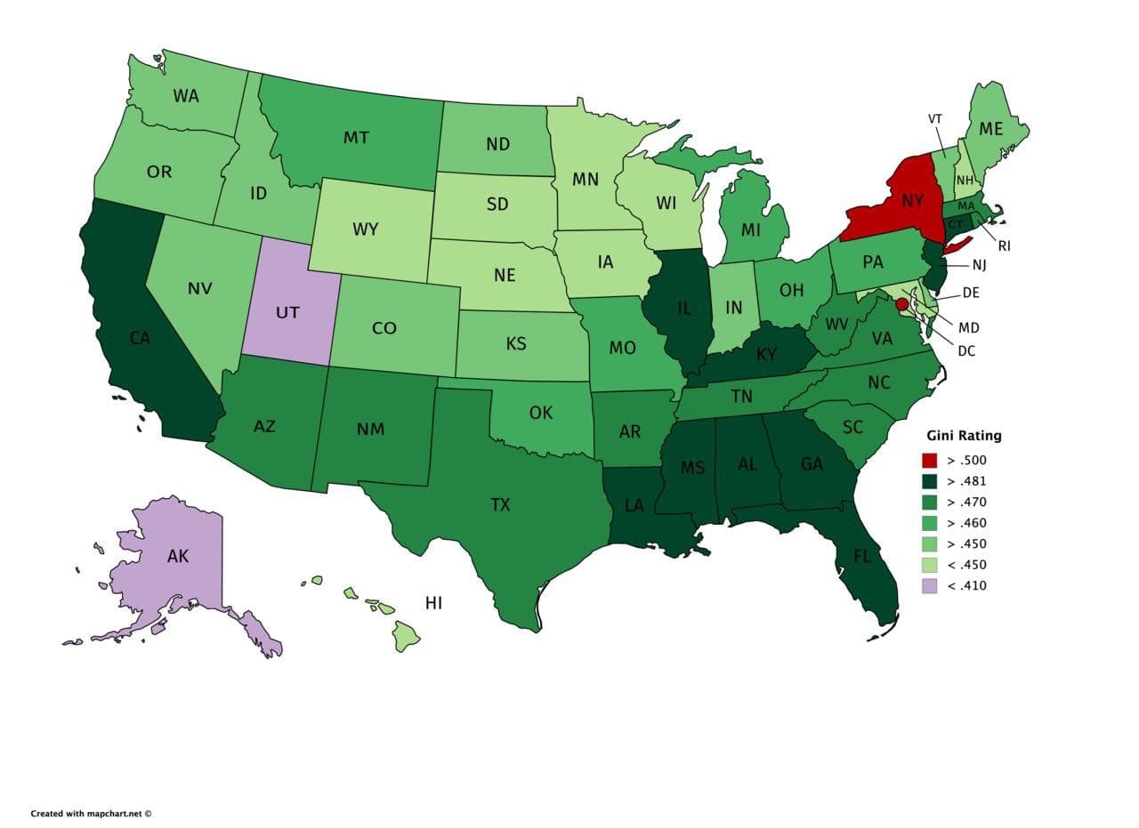 Fact Check: The United States has a Gini Index of 41.1.