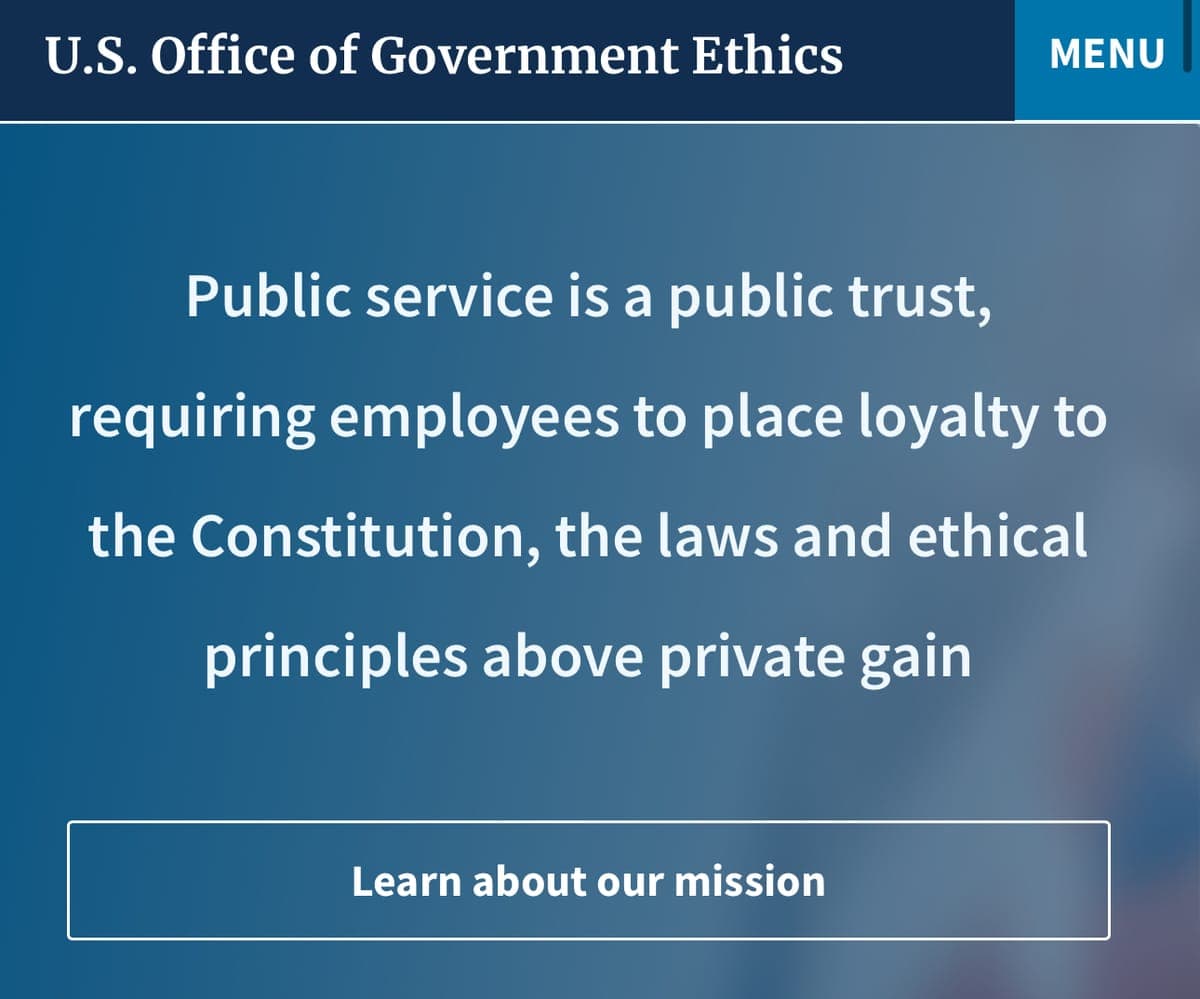 Fact Check: The U.S. has a federal office of government ethics.