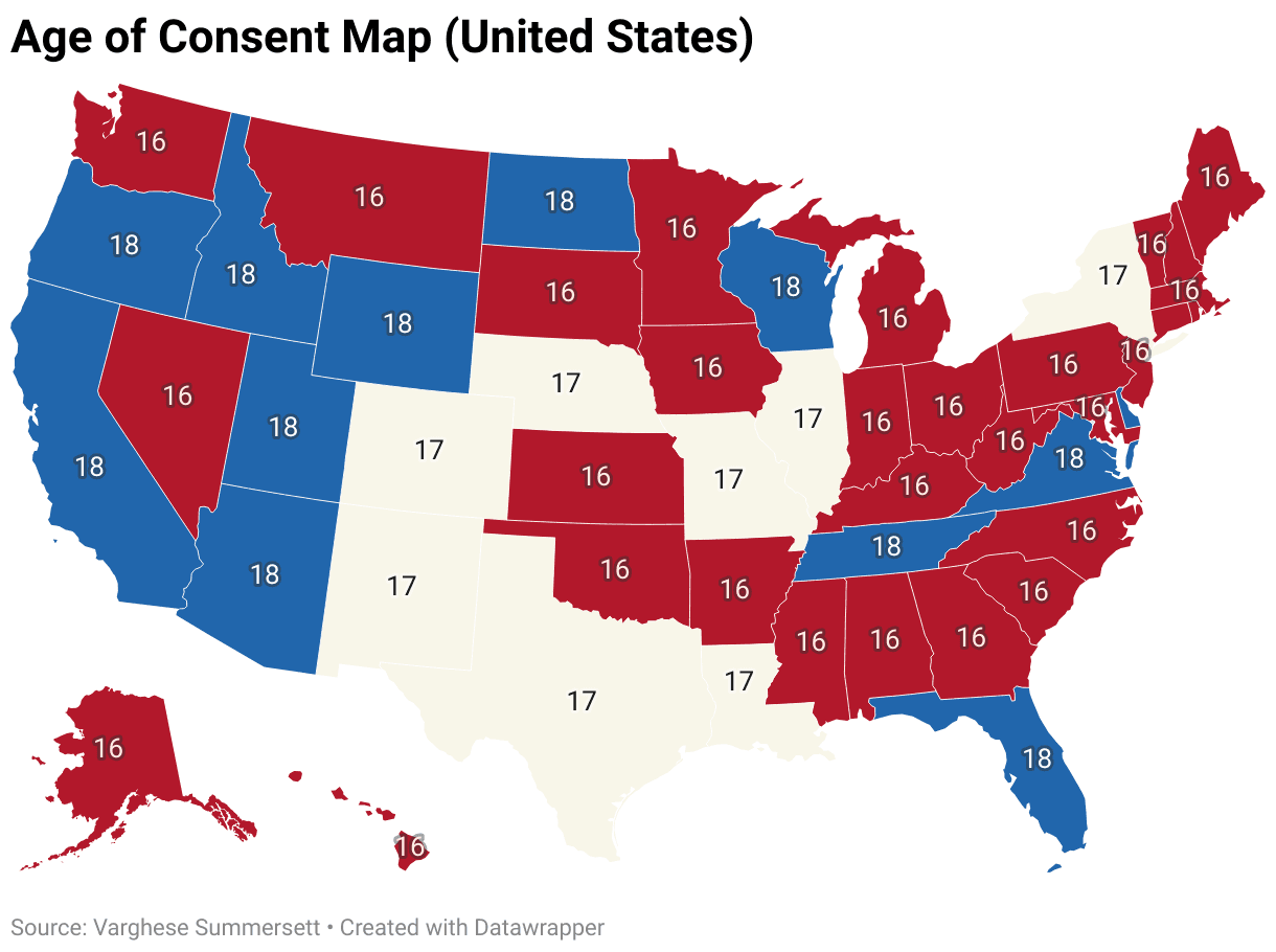 Fact Check: The legal age of consent varies by state in the United States.