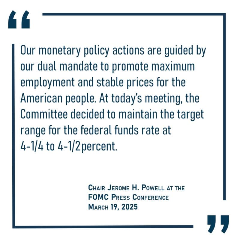 Fact Check: The Federal Reserve's dual mandate includes full employment and price stability.