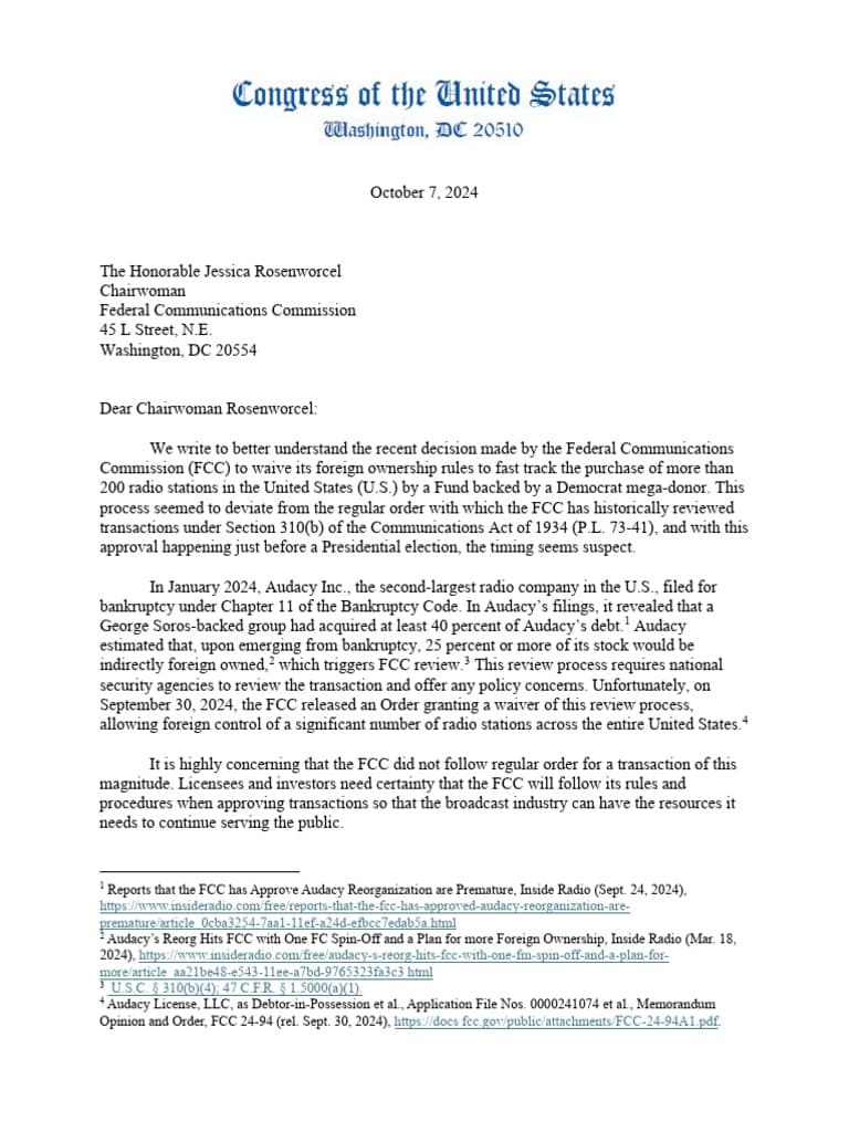 Fact Check: The Federal Communications Commission regulates broadcast licenses in the U.S.