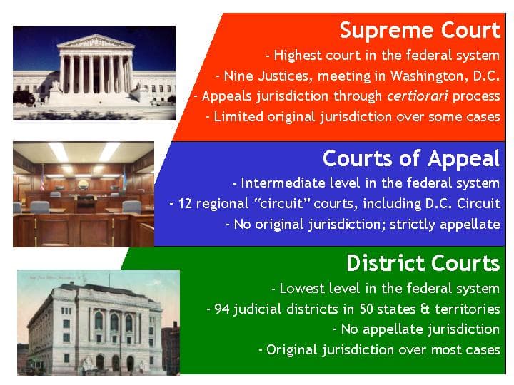 Fact Check: The U.S. has a federal court system that includes district courts.