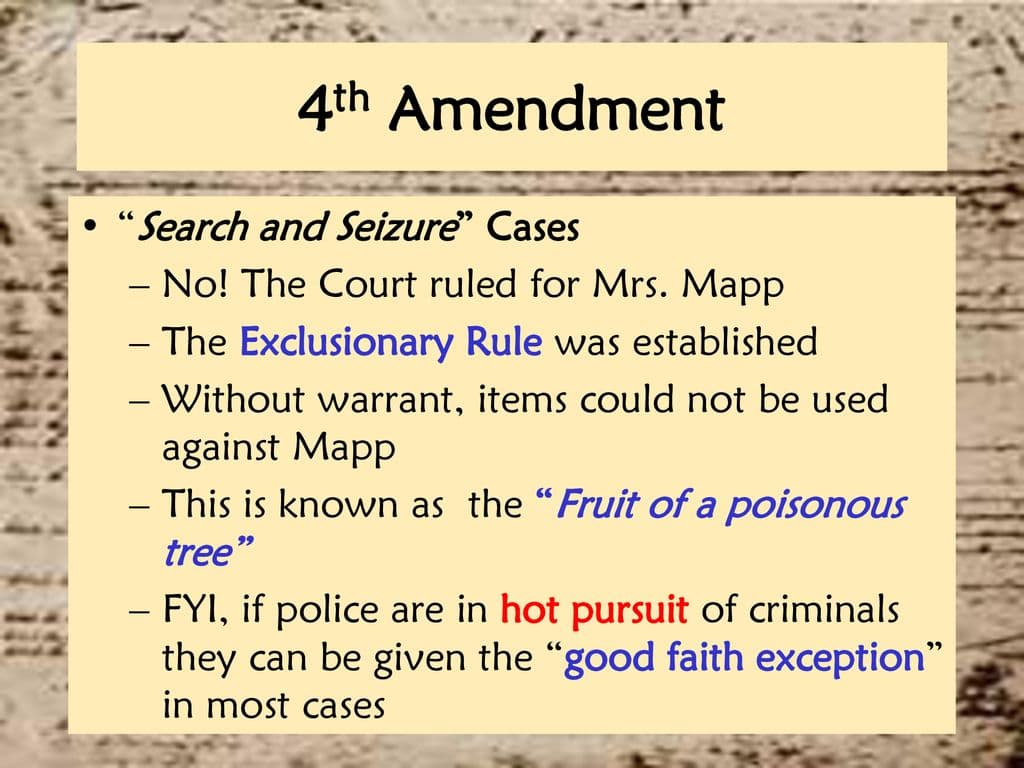 Fact Check: The 4th Amendment protects against warrantless search and seizure in the U.S.
