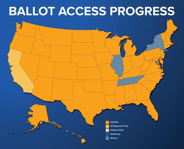 Fact Check: The Libertarian Party has ballot access in almost every U.S. state.