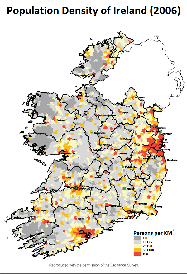 Fact Check: The population of Northern Ireland is denser than that of the Republic of Ireland.