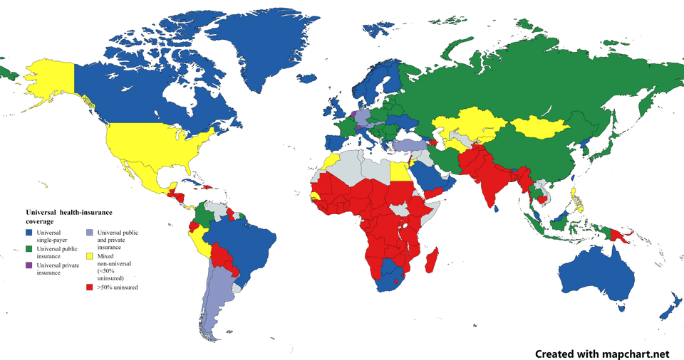 Fact Check: Health insurance coverage varies significantly across different countries.