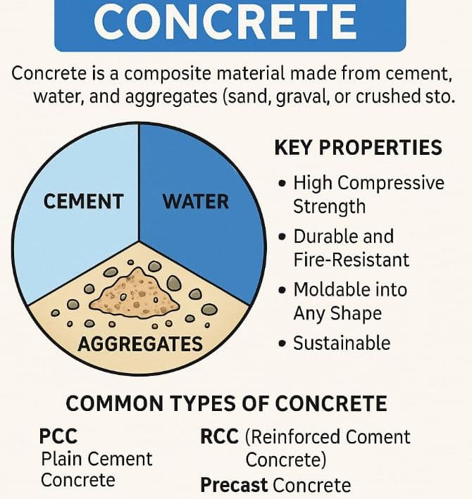 Fact Check: Concrete is a composite material made of aggregates, water, and cement.