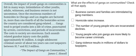 Fact Check: Gang violence can lead to multiple homicides in communities.