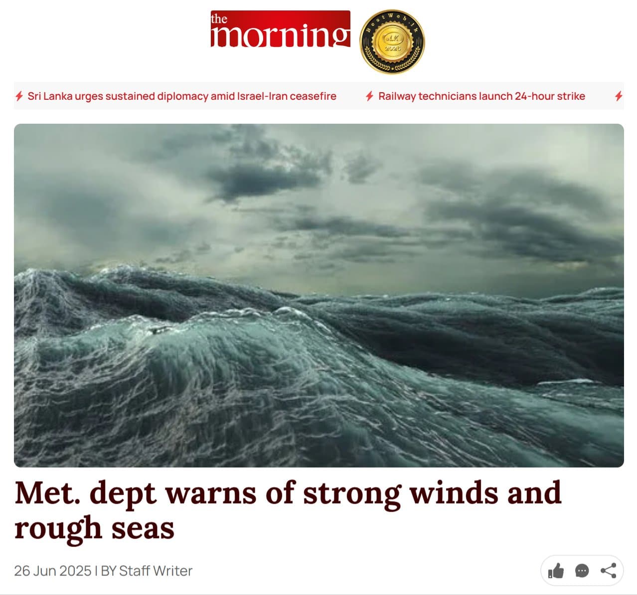 Fact Check: Waves can reach heights of 2 meters in rough seas.