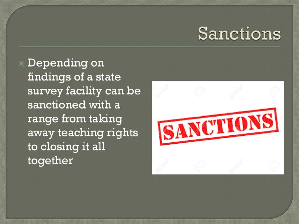 Fact Check: Sanctions can be temporary or permanent depending on the situation.