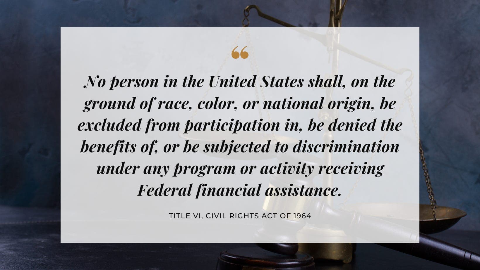 Fact Check: Title VI of the Civil Rights Act protects individuals from discrimination in federally funded programs.