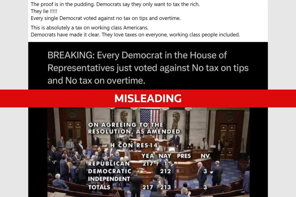 Fact Check: Democrats voted to tax 
social security 
