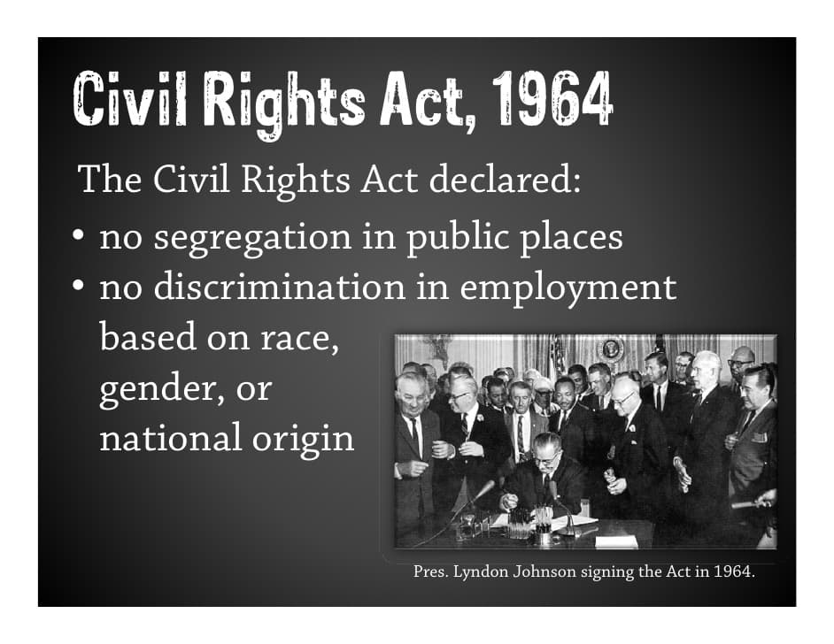 Fact Check: The Civil Rights Act was enacted in 1964.