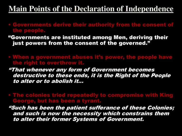 as it states in the declaration of independence