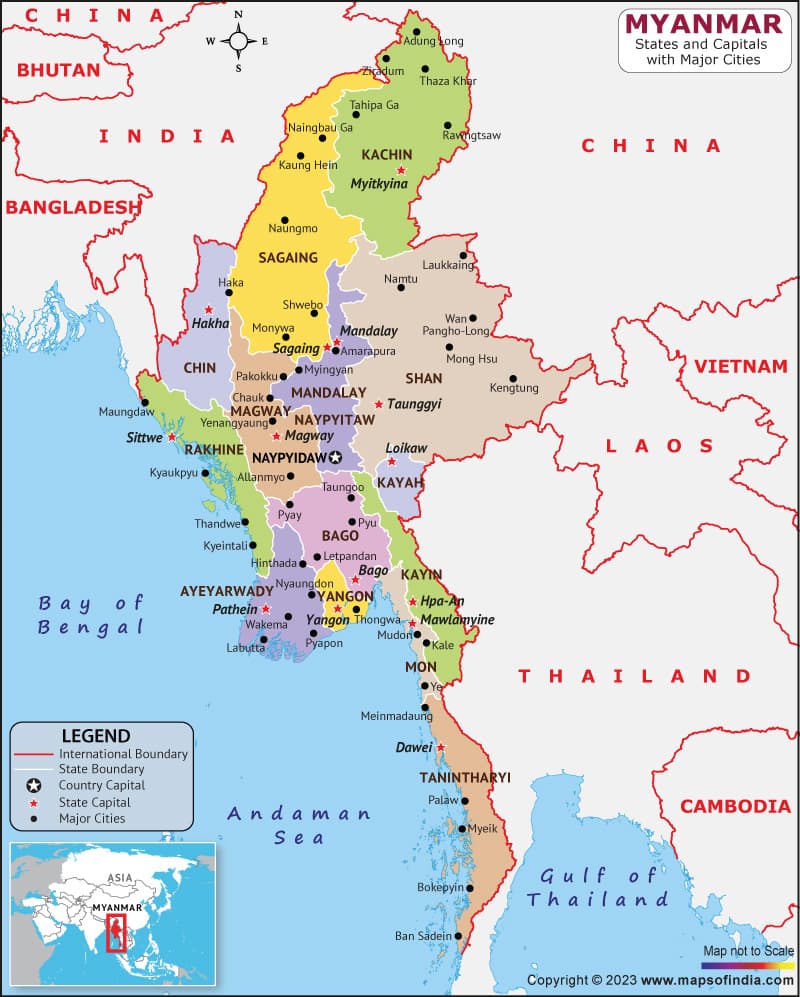 Fact Check: Myanmar has seven states, with Kayah being the smallest.