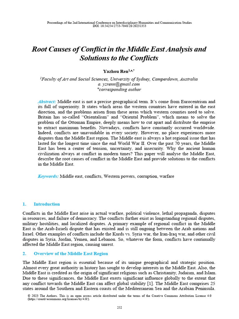 Fact Check: Conflict in the Middle East has historical roots.