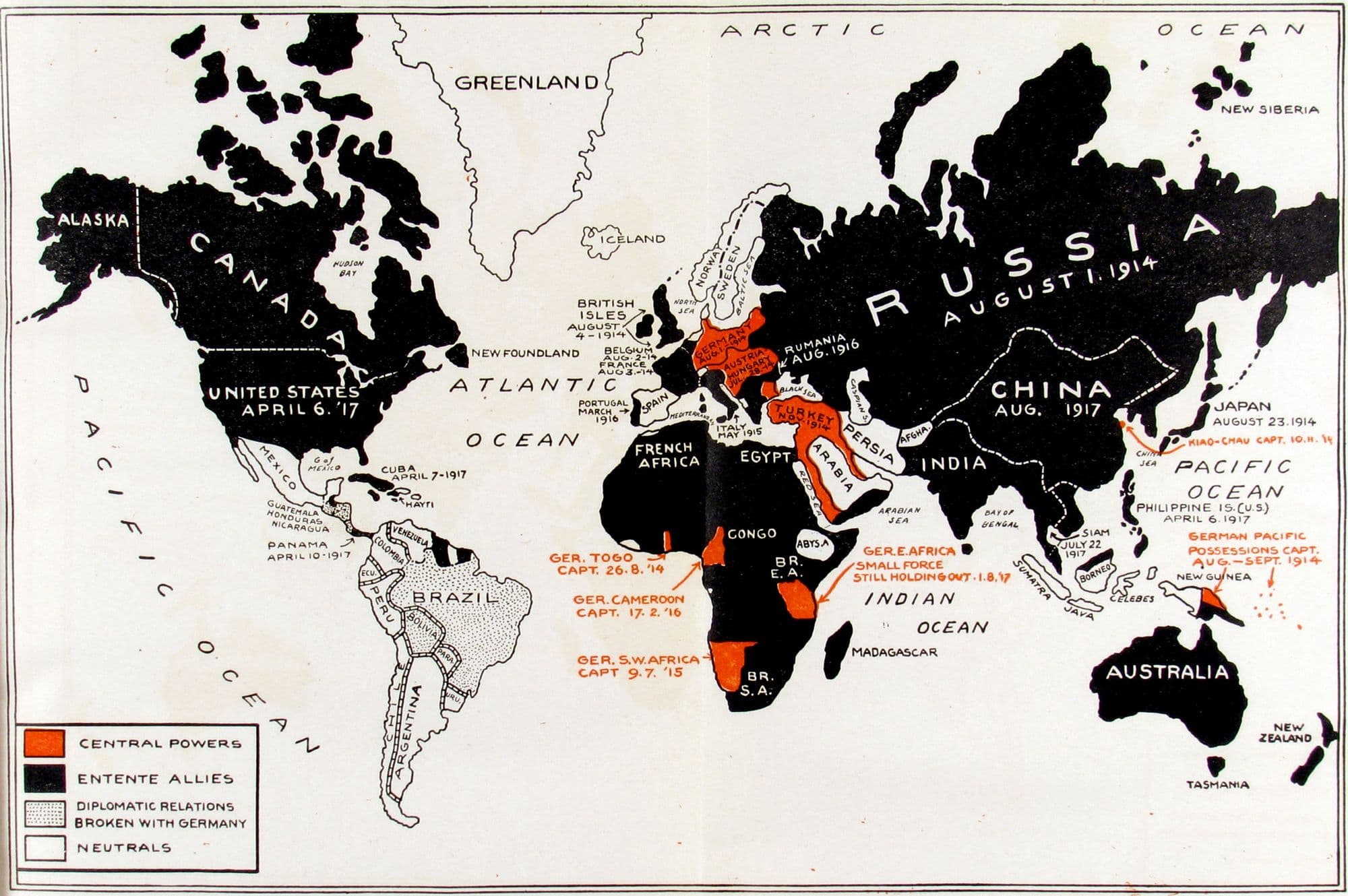 Fact Check: World War I involved many nations across the globe.