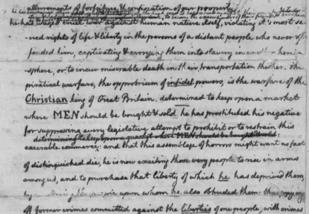 Fact Check: Is it true that there was a paragraph in the first draft of the Declaration of Independence dealing with the issue of slavery?