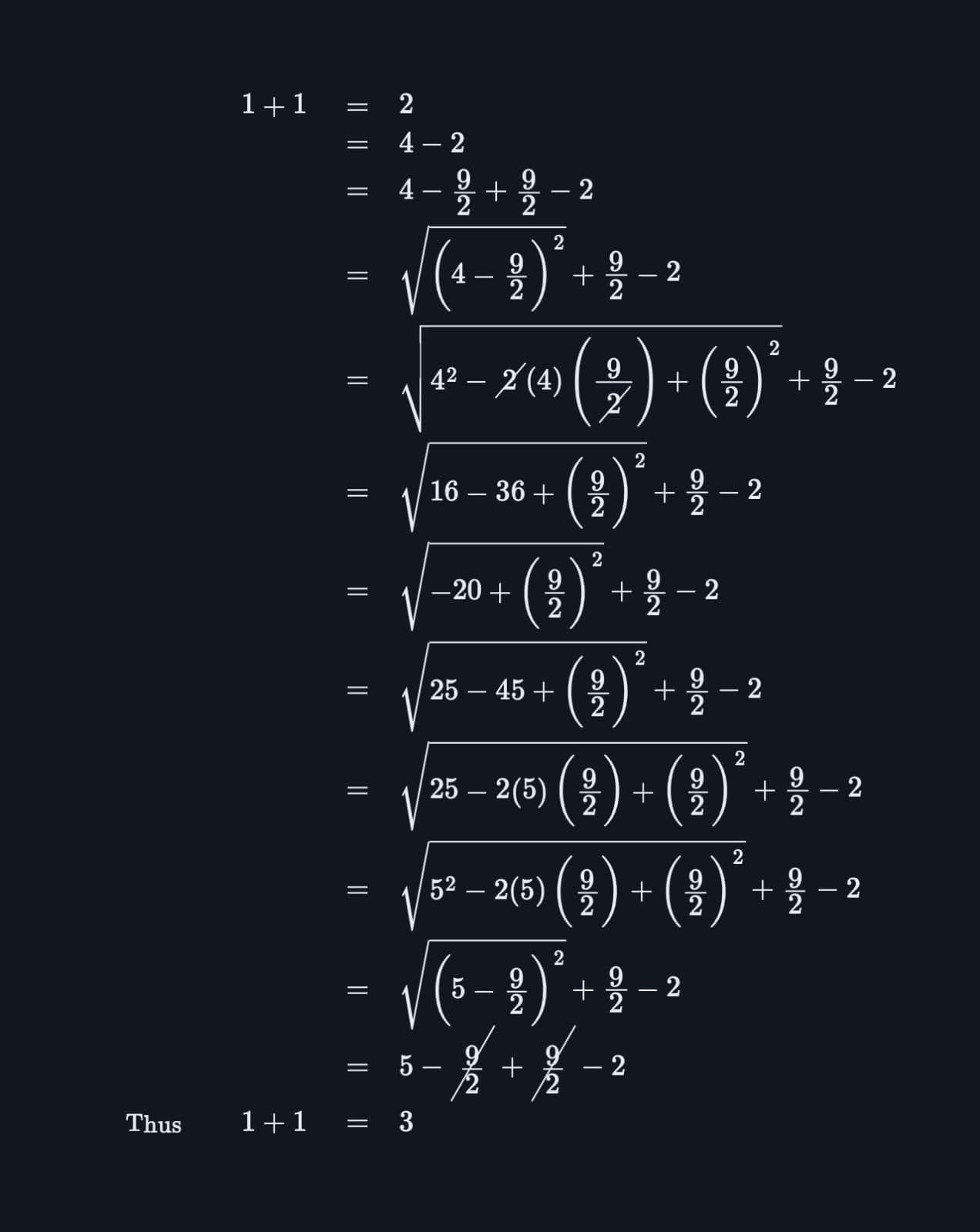 Fact Check: 1 + 1 = 3
