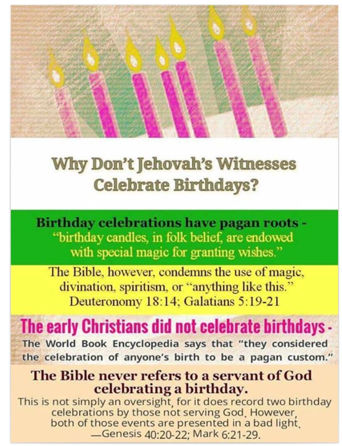 Fact Check: Jenovah Witnesses don't celebrate Birthday or all religious holidays