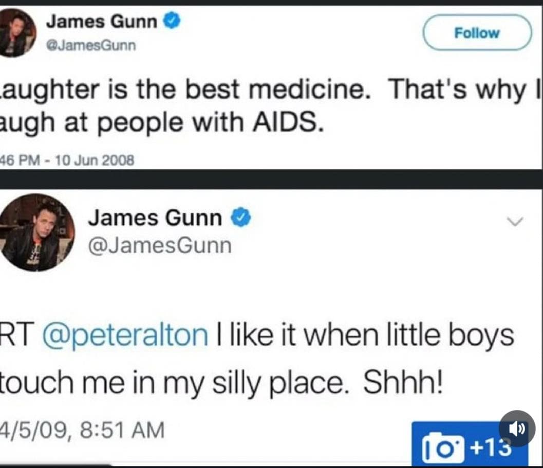 Fact Check: James Gunn made jokes about pedophilia and child pornography.