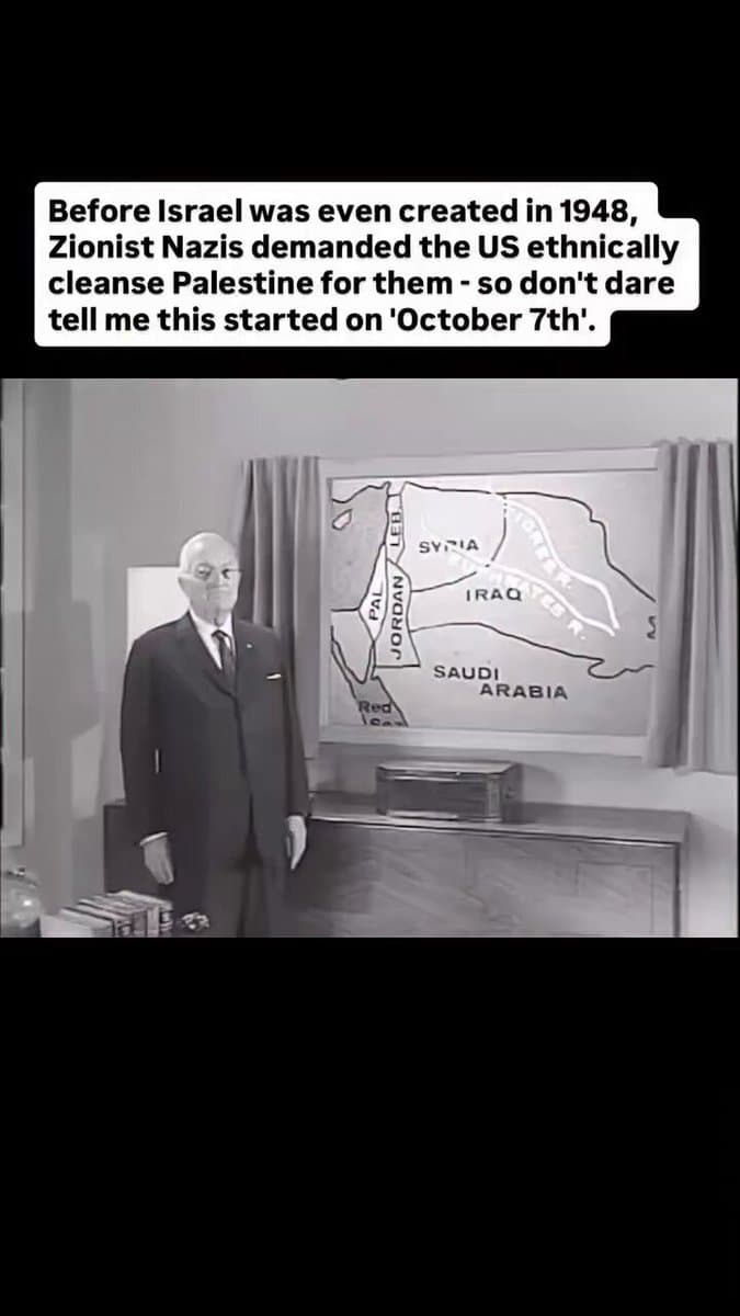 Fact Check: Before Israel was even created in 1948, Zionist Nazis demanded the US ethnically cleanse Palestine for them