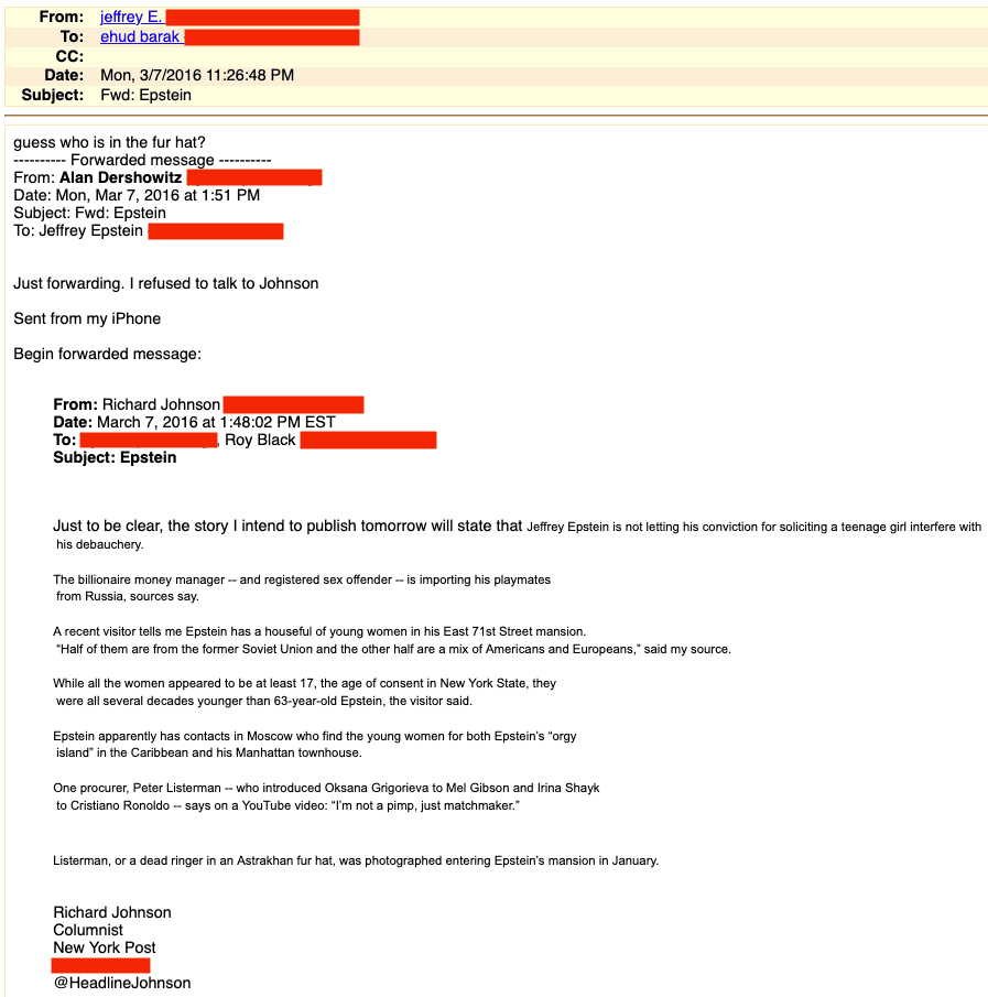 Fact Check: https://san.com/cc/the-pm-and-the-sex-offender-emails-show-israels-barak-was-alerted-of-epstein-allegations/