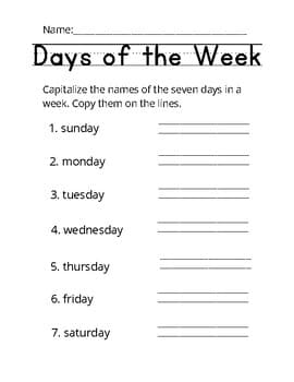 Fact Check: Are days of the week capitalized?